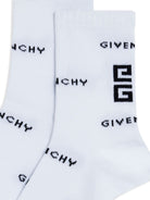 Calzini bianchi per bambini con logo jacquard Givenchy Kids - Rubino Kids