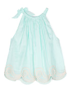 Camicetta in cotone per bambina ZIMMERMANN Kids azzurro con scollo all'americana e plissettatura - Rubino Kids