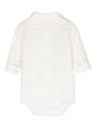 Camicia a body per neonati Gensami bianco con chiusura nascosta con bottoni a pressione - Rubino Kids