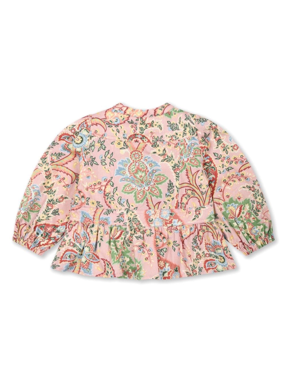 Camicia a fiori per neonata ETRO KIDS rosa con scollo rotondo - Rubino Kids