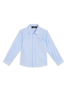 Camicia a righe per bambino Versace Kids blu con logo sul petto - Rubino Kids