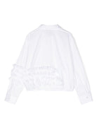 Camicia bianca per bambina in popeline MSGM Kids - Rubino Kids