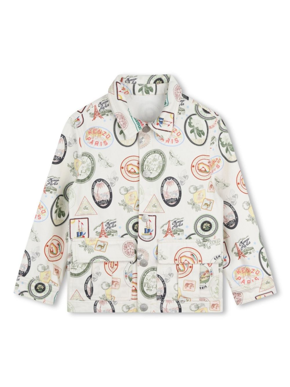 Camicia bianca per bambino con stampa Kenzo Kids - Rubino Kids