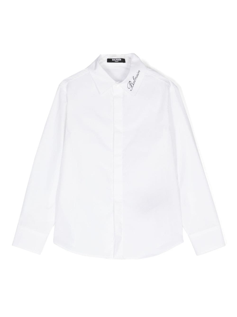 Camicia con applicazione per bambino Balmain Kids bianco con colletto classico - Rubino Kids