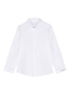 Camicia con ricamo per bambina Il Gufo bianco con colletto classico - Rubino Kids