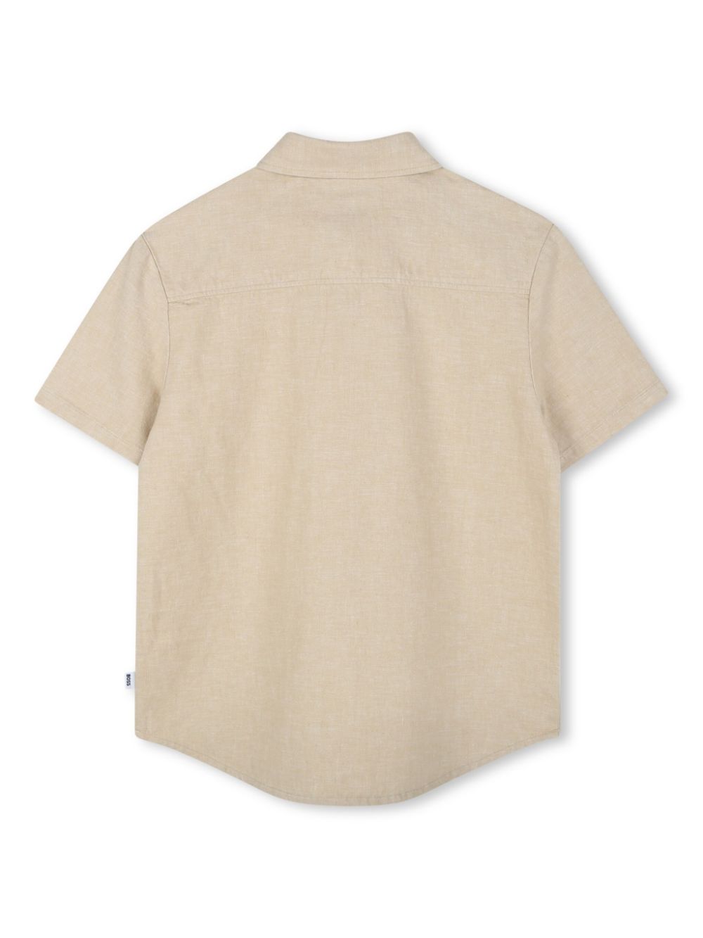 Camicia con ricamo per bambino BOSS Kidswear beige con colletto classico - Rubino Kids