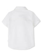 Camicia con ricamo per neonato BOSS Kidswear bianco con colletto classico - Rubino Kids