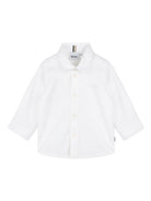 Camicia con ricamo per neonato BOSS Kidswear bianco con logo sul petto - Rubino Kids