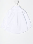 Camicia con ricamo per neonato Ralph Lauren Kids bianca con colletto classico - Rubino Kids