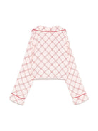 Camicia con stampa per bambina Elisabetta Franchi La Mia Bambina rosa con colletto con revers - Rubino Kids
