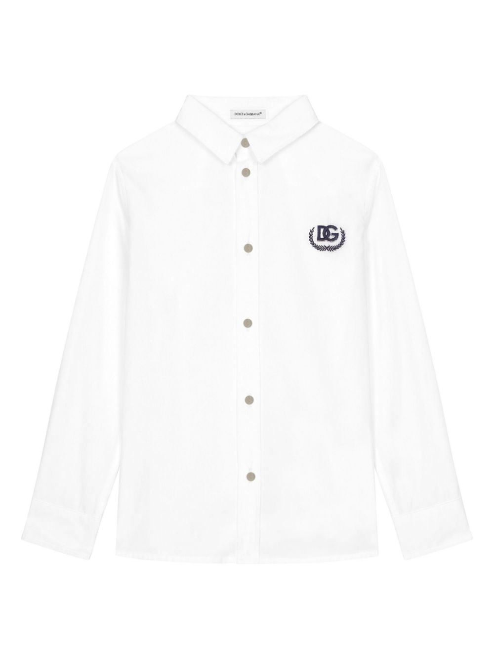 Camicia con stampa per bambino Dolce & Gabbana Kids bianco con colletto classico - Rubino Kids