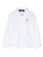 Camicia con testa di Medusa per neonato Versace Kids bianco con colletto classico - Rubino Kids