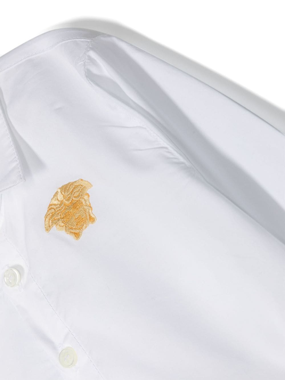 Camicia con testa di Medusa per neonato Versace Kids bianco con colletto classico - Rubino Kids