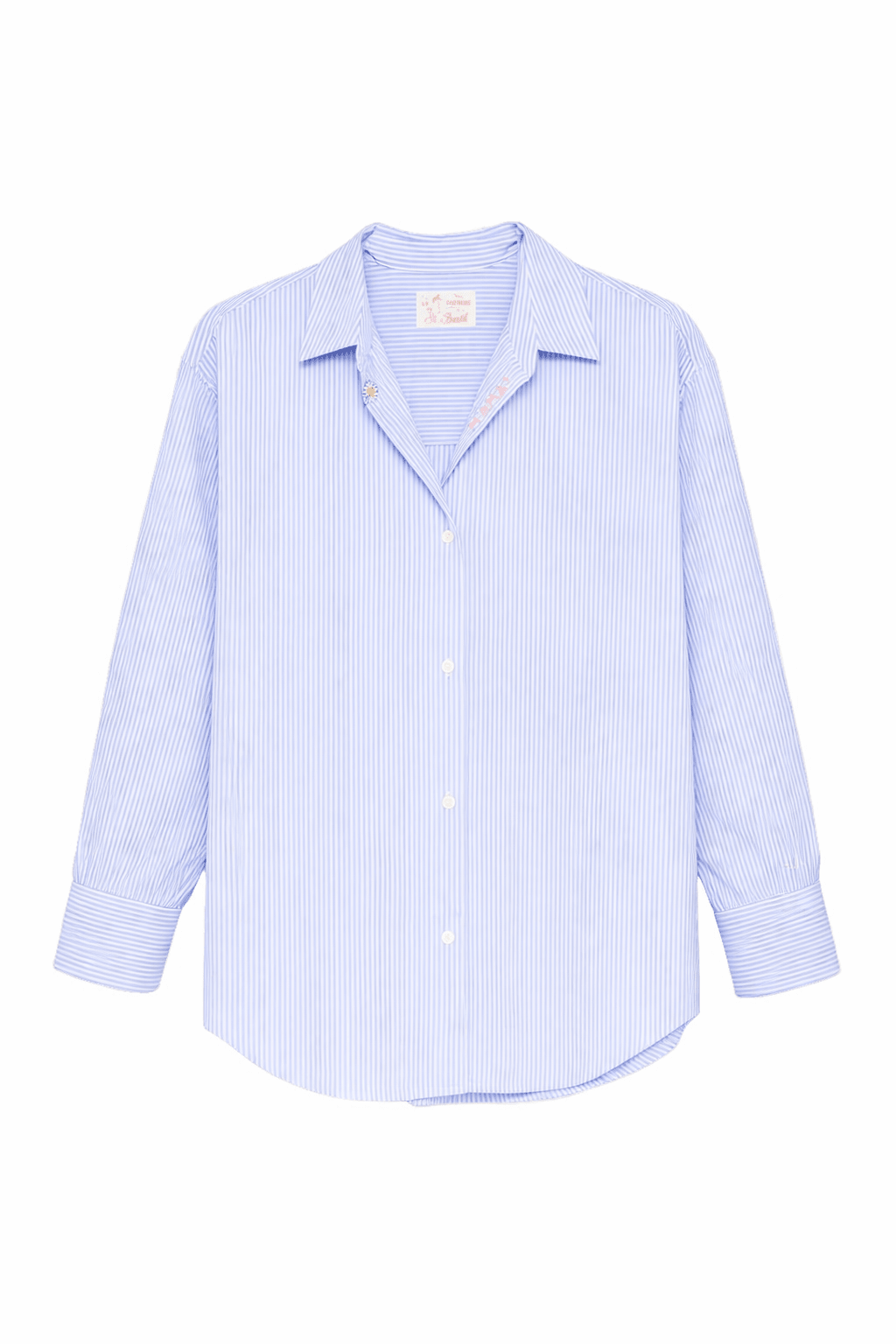 Camicia Cristal per donna MC2 Saint Barth azzurra con motivo a righe - Rubino Kids