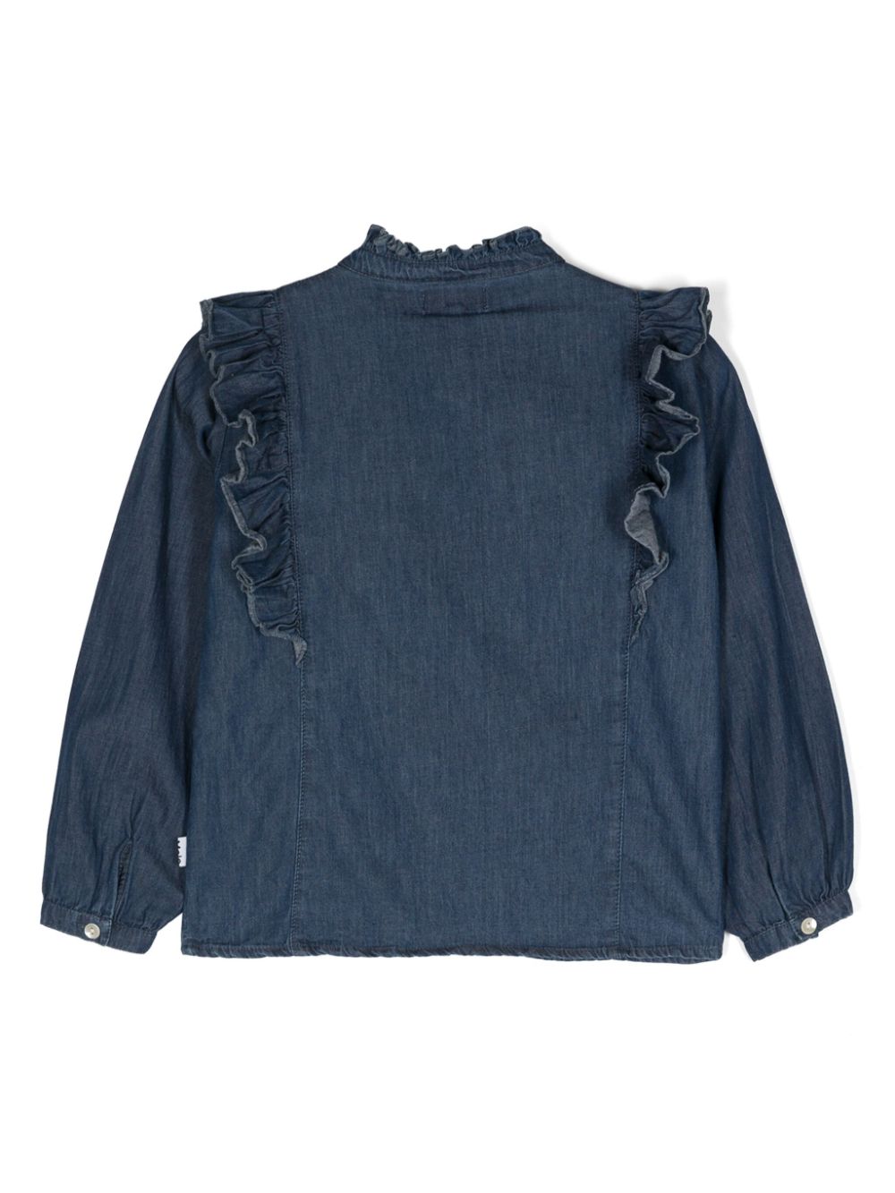 Camicia denim Raphaella per bambina Molo blu con colletto rotondo - Rubino Kids