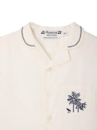 Camicia Lennard per neonato Bonpoint bianca con colletto alla cubana - Rubino Kids