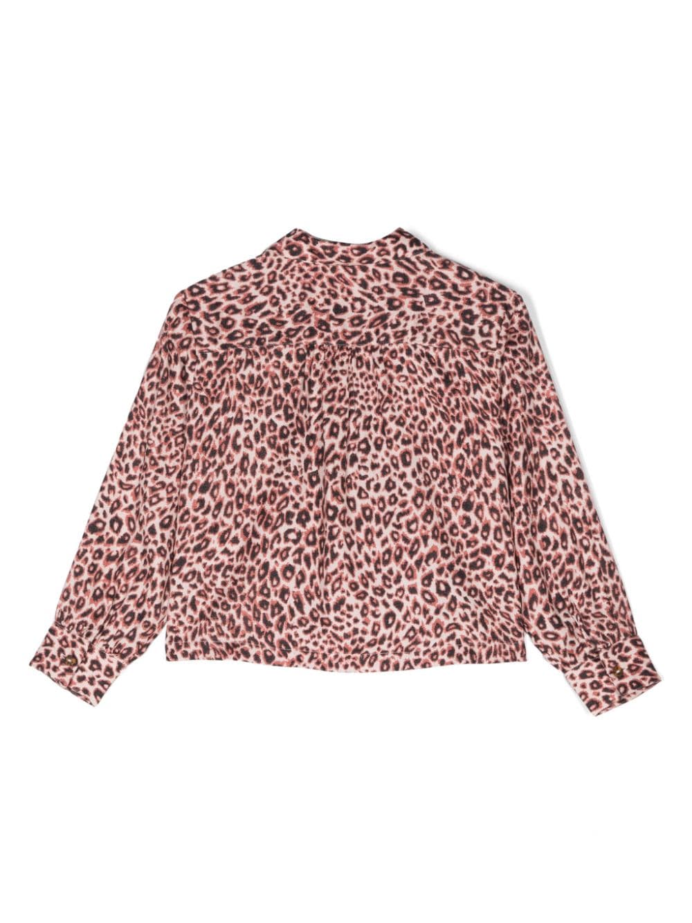 Camicia leopardata per bambina Scotch & Soda rosa con tessuto in twill - Rubino Kids