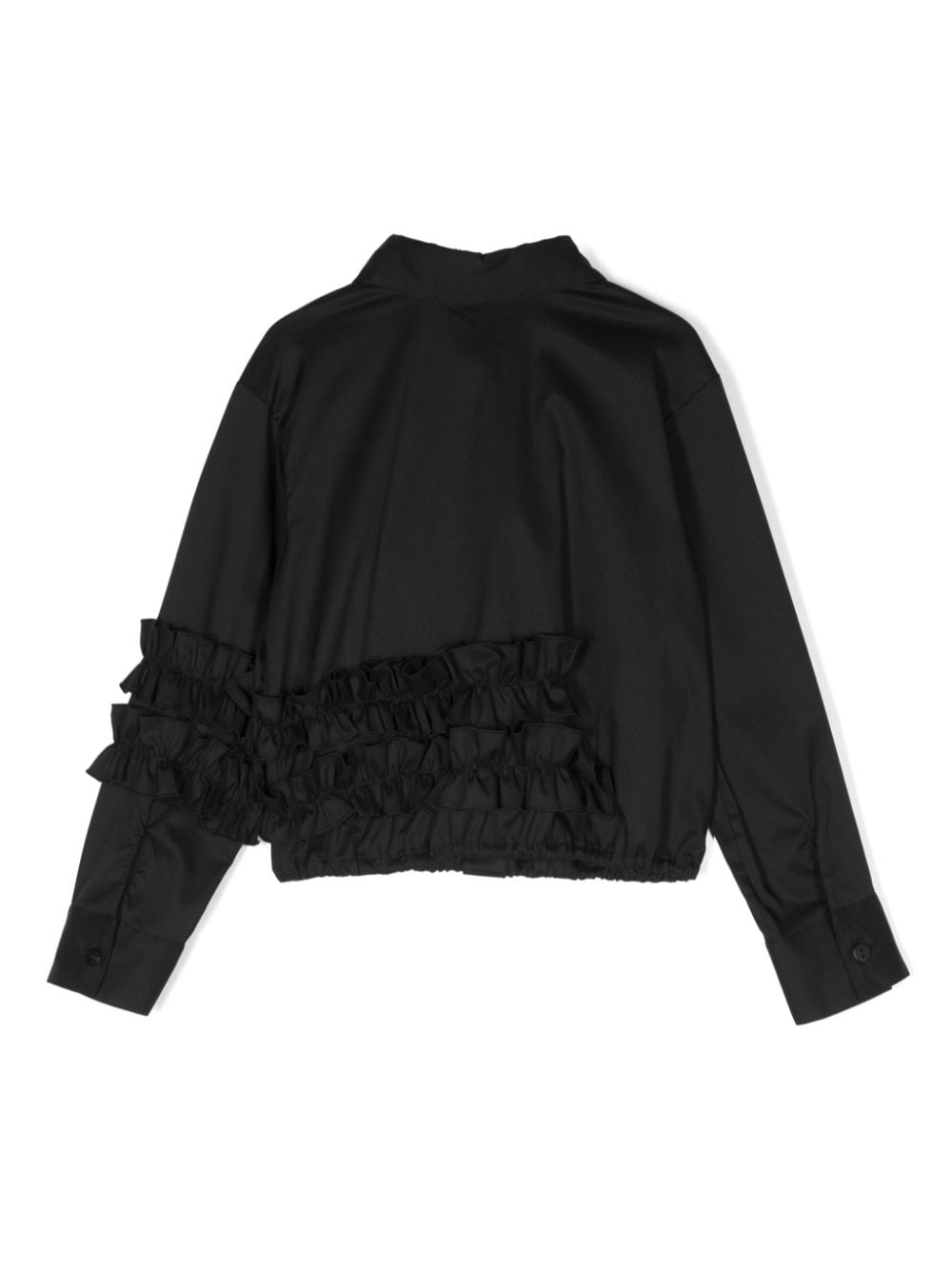 Camicia nera per bambina in popeline MSGM Kids - Rubino Kids