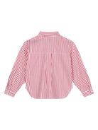 Camicia per bambina Dkny Kids a righe rosso e bianco con trama popeline - Rubino Kids