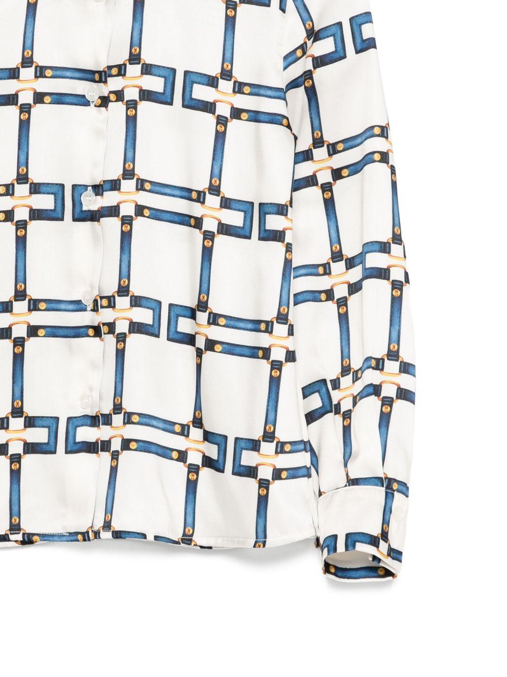 Camicia per bambina Elisabetta Franchi La Mia Bambina bianca a fantasia - Rubino Kids