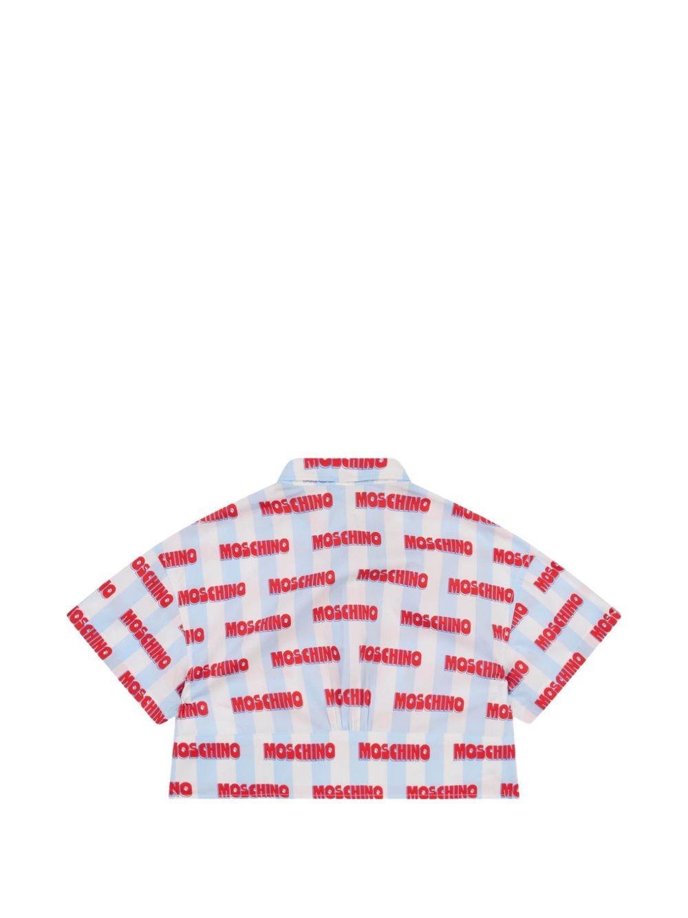 Camicia per bambina Moschino Kids multicolore con motivo a righe - Rubino Kids