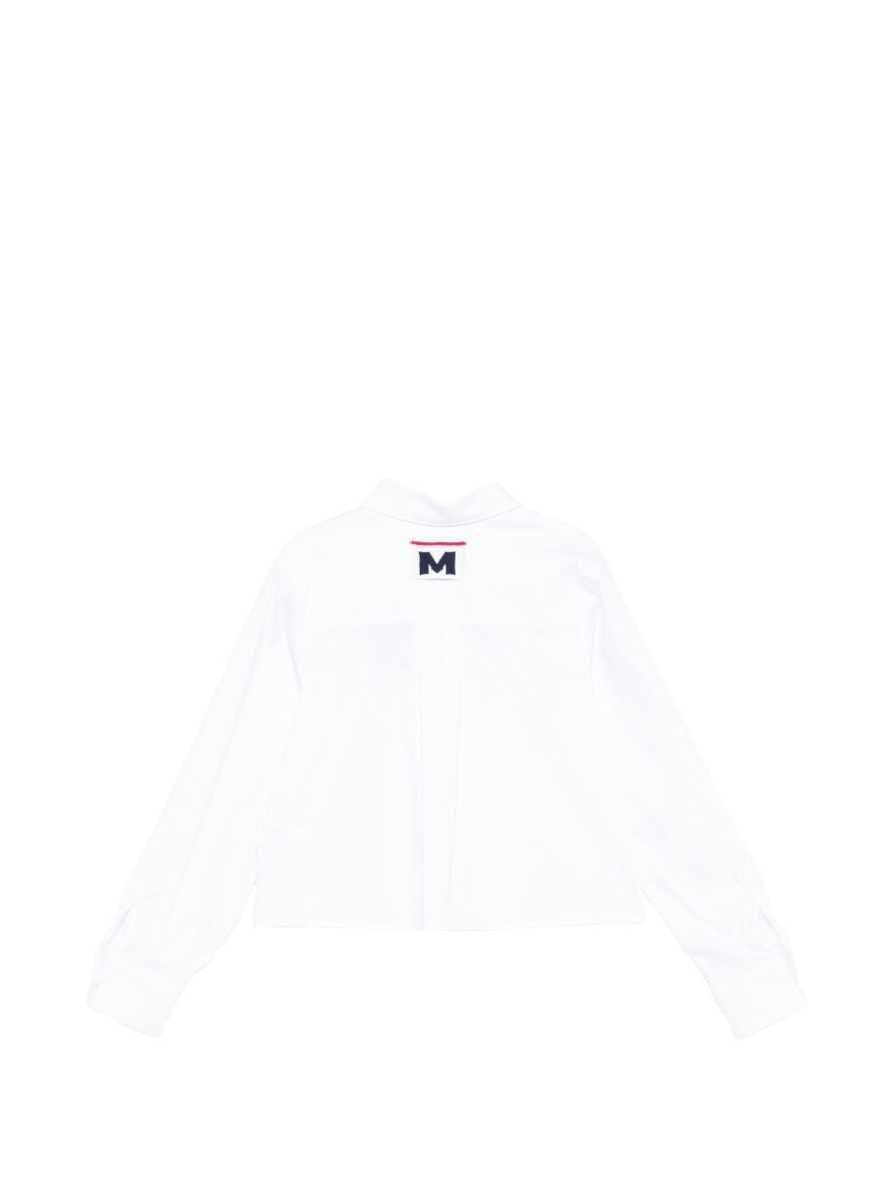 Camicia per bambina MSGM Kids bianca con colletto classico - Rubino Kids