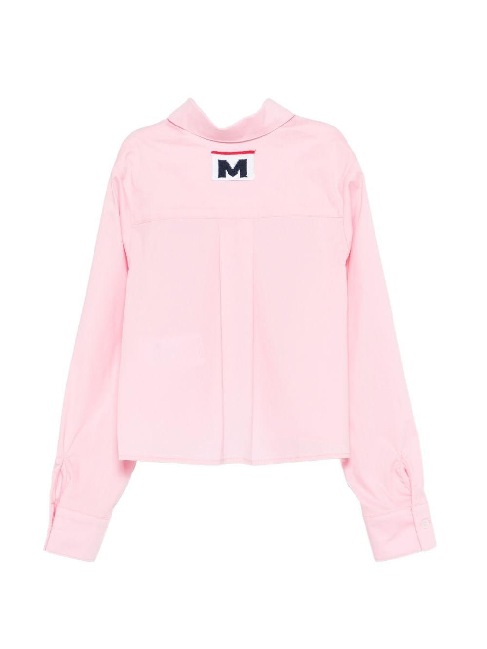 Camicia per bambina MSGM Kids rosa con colletto classico - Rubino Kids