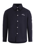Camicia per bambino Amiri Kids nera con applicazione ossa - Rubino Kids