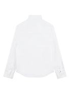 Camicia per bambino Boss Kids bianca con logo ricamato - Rubino Kids
