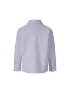 Camicia per bambino Burberry Kids azzurra con Equestrian Knight sul davanti - Rubino Kids