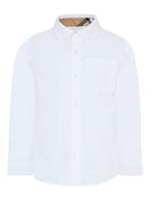 Camicia per bambino Burberry Kids bianca con colletto classico - Rubino Kids