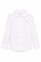 Camicia per bambino Burberry Kids bianca con logo - Rubino Kids