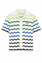 Camicia per bambino Casablanca Kids multicolor con design onde sfumate - Rubino Kids