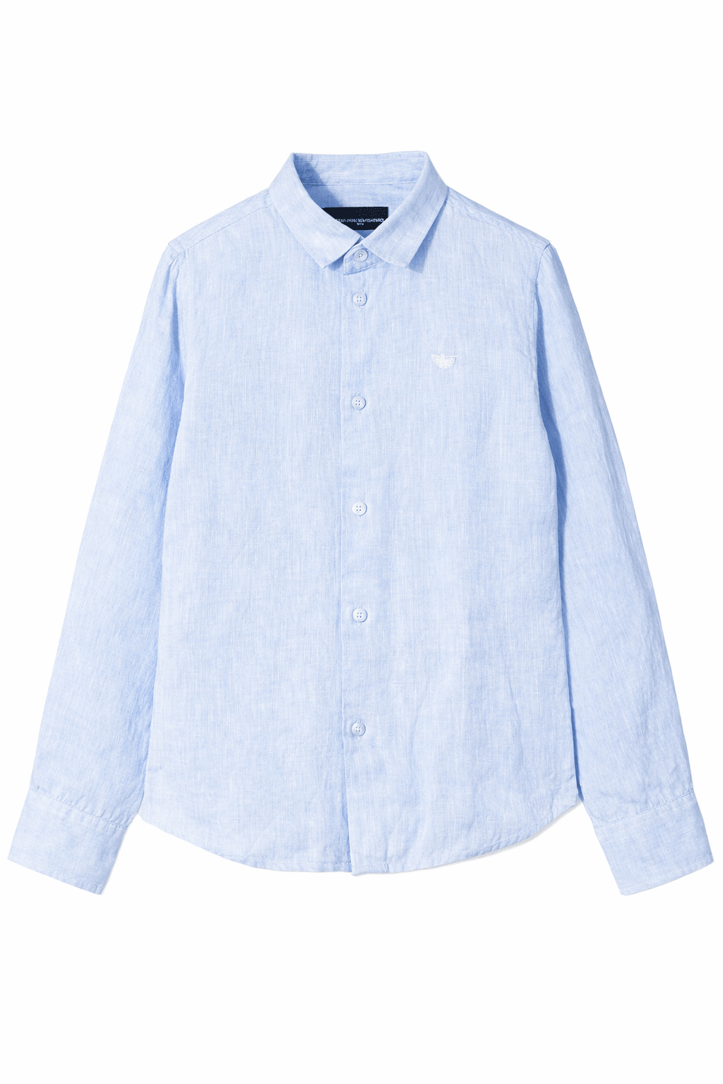 Camicia per bambino Emporio Armani Kids azzurra con colletto classico - Rubino Kids