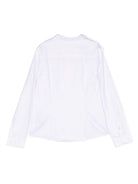 Camicia per bambino Emporio Armani Kids bianca con logo jacquard - Rubino Kids