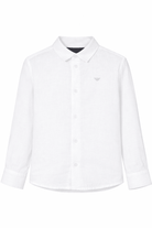 Camicia per bambino Emporio Armani Kids bianca in lino - Rubino Kids