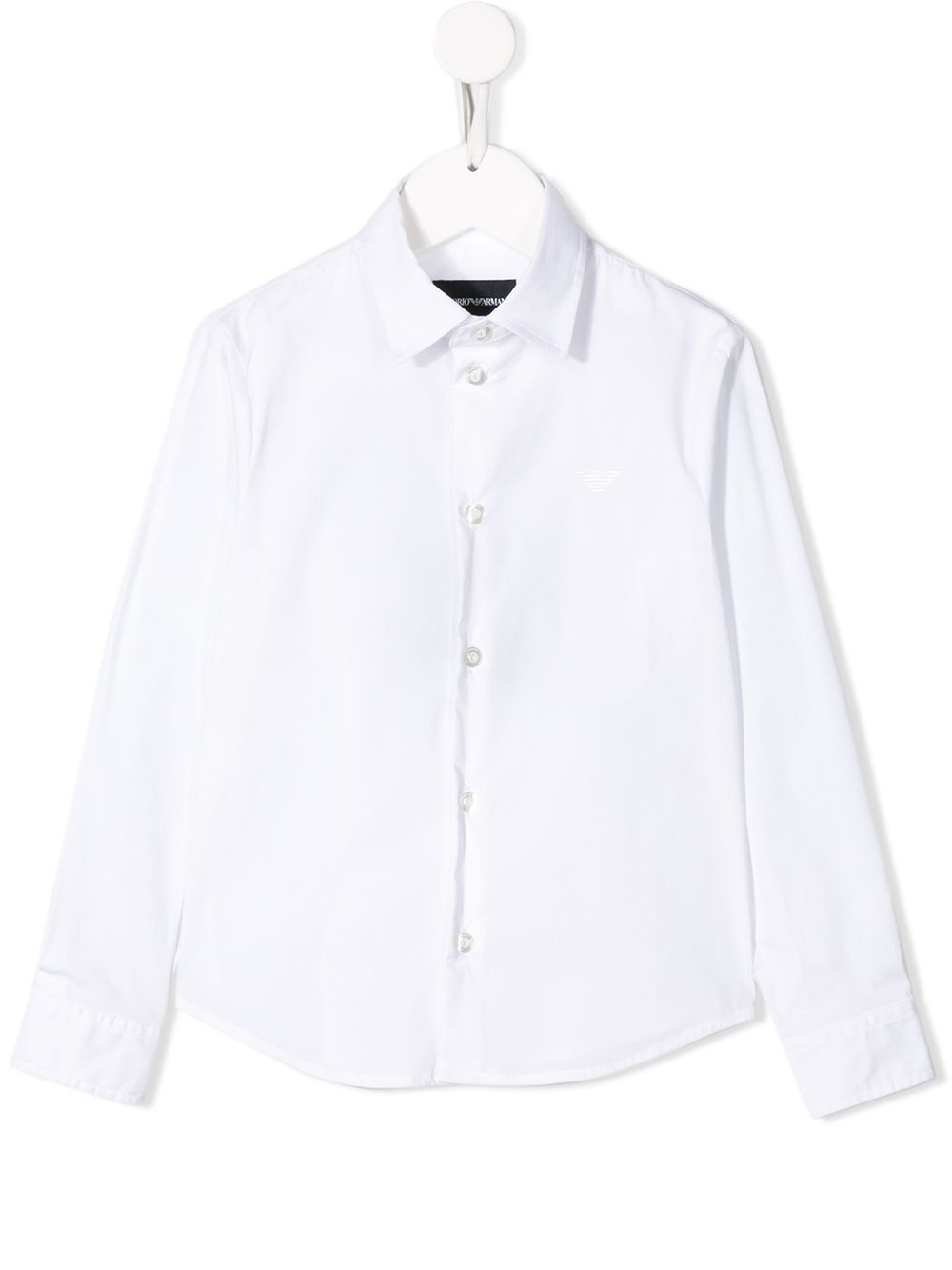 Camicia per bambino Emporio Armani Kids bianco con ricamo con logo - Rubino Kids