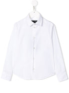 Camicia per bambino Emporio Armani Kids bianco con ricamo con logo - Rubino Kids