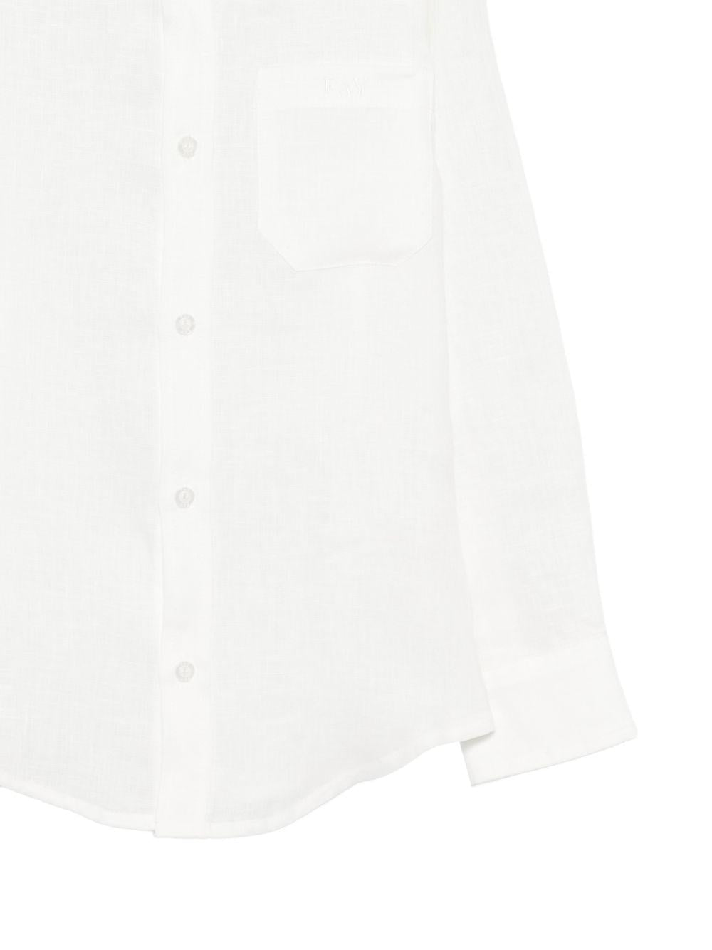 Camicia per bambino Fay Kids bianca con chisuura a bottoni - Rubino Kids