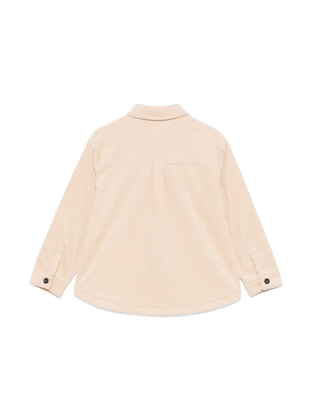 Camicia per bambino Fendi Kids beige con tasca logata FF e bottoni a contrasto - Rubino Kids