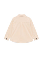 Camicia per bambino Fendi Kids beige con tasca logata FF e bottoni a contrasto - Rubino Kids