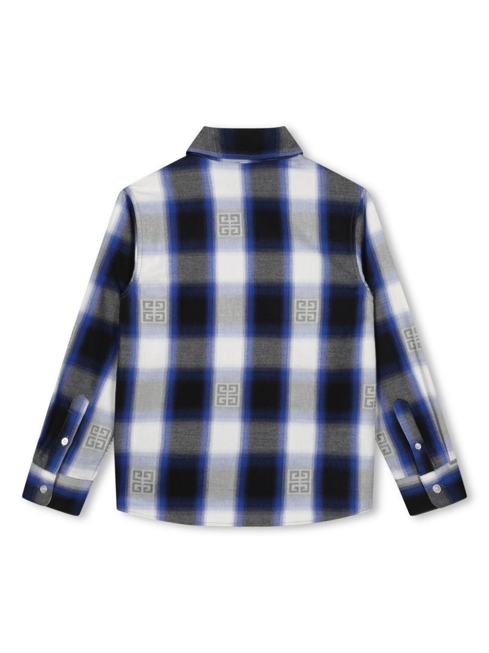 Camicia per bambino Givenchy Kids nero con fantasia tartan - Rubino Kids