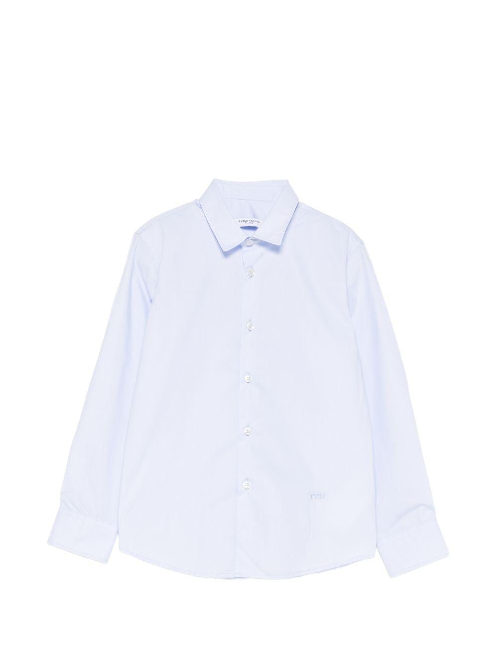Camicia per bambino Paolo Pecora Kids azzurra a maniche lunghe - Rubino Kids