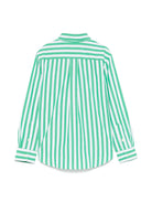 Camicia per bambino Polo Ralph Lauren Kids a righe verde e bianco con ricamo Polo Pony - Rubino Kids