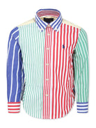 Camicia per bambino Polo Ralph Lauren Kids multicolore a righe - Rubino Kids