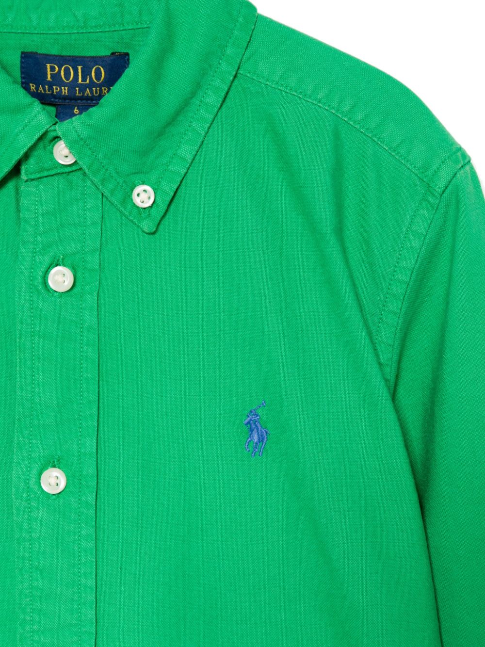 Camicia per bambino Polo Ralph Lauren Kids verde con ricamo Polo Pony - Rubino Kids