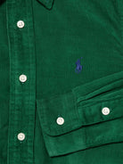 Camicia per bambino Ralph Lauren Kids verde di velluto a coste - Rubino Kids