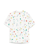 Camicia per bambino Stella McCartney Kids bianco con stampa grafica - Rubino Kids