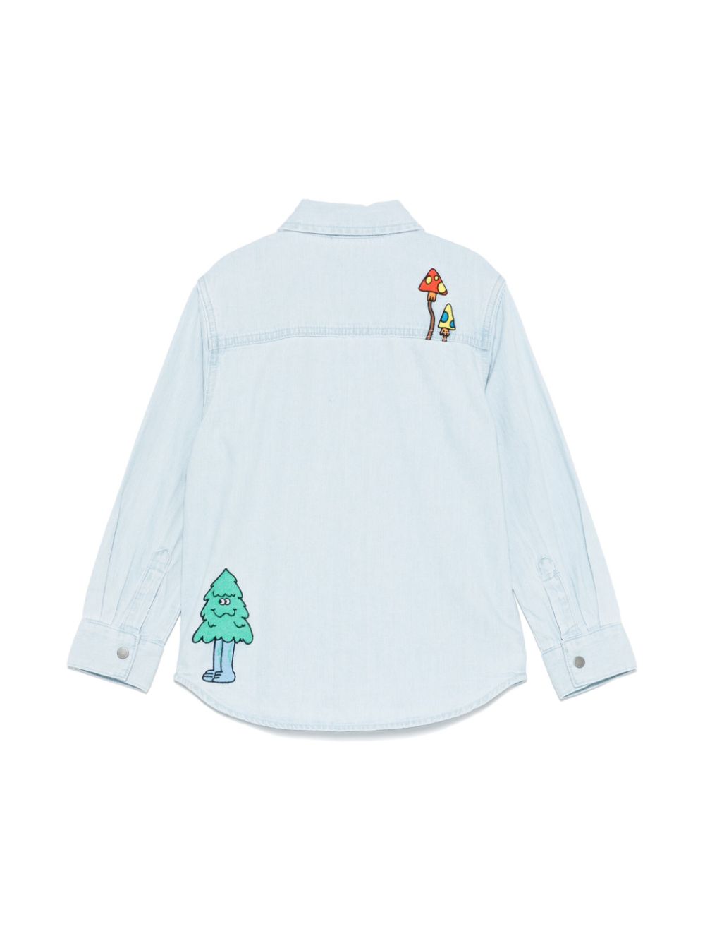 Camicia per bambino Stella McCartney Kids denim con ricamo stile animazione - Rubino Kids