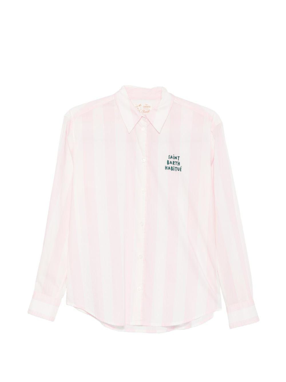 Camicia per donna MC2 Saint Barth multicolore con design a righe - Rubino Kids